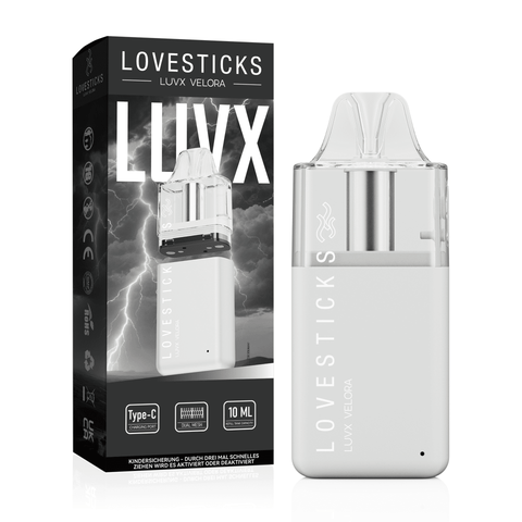 LUVX Velora Pod Kit White, mit Verpackung