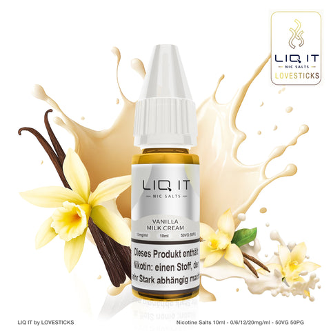 LIQ IT Vanilla Milk Cream Liquid, 10-ml-Flasche
