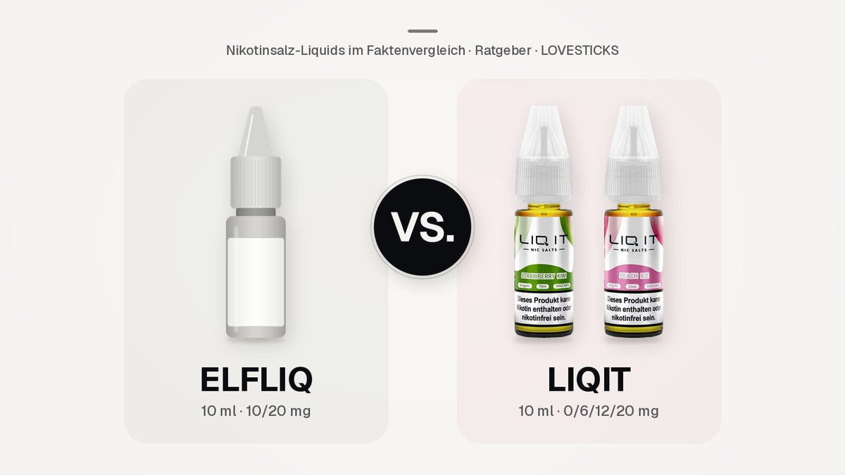 ELFLIQ vs. LIQ IT: Nikotinsalz-Liquids im Faktenvergleich