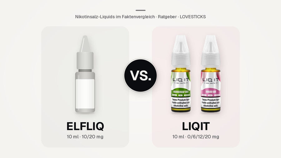 ELFLIQ vs. LIQ IT: Nikotinsalz-Liquids im Faktenvergleich