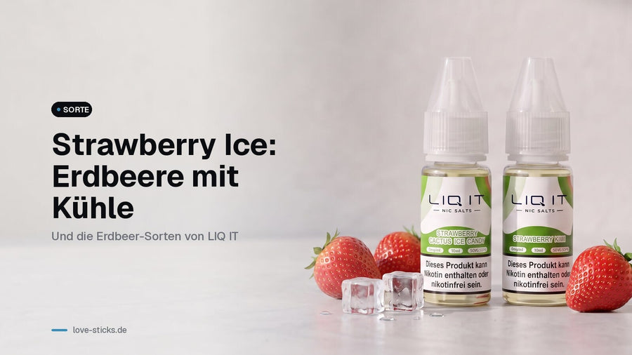 Strawberry Ice Liquid: LIQ IT Erdbeer-Sorten Strawberry Kiwi und Strawberry Cactus Ice Candy mit Erdbeeren und Eiswürfeln