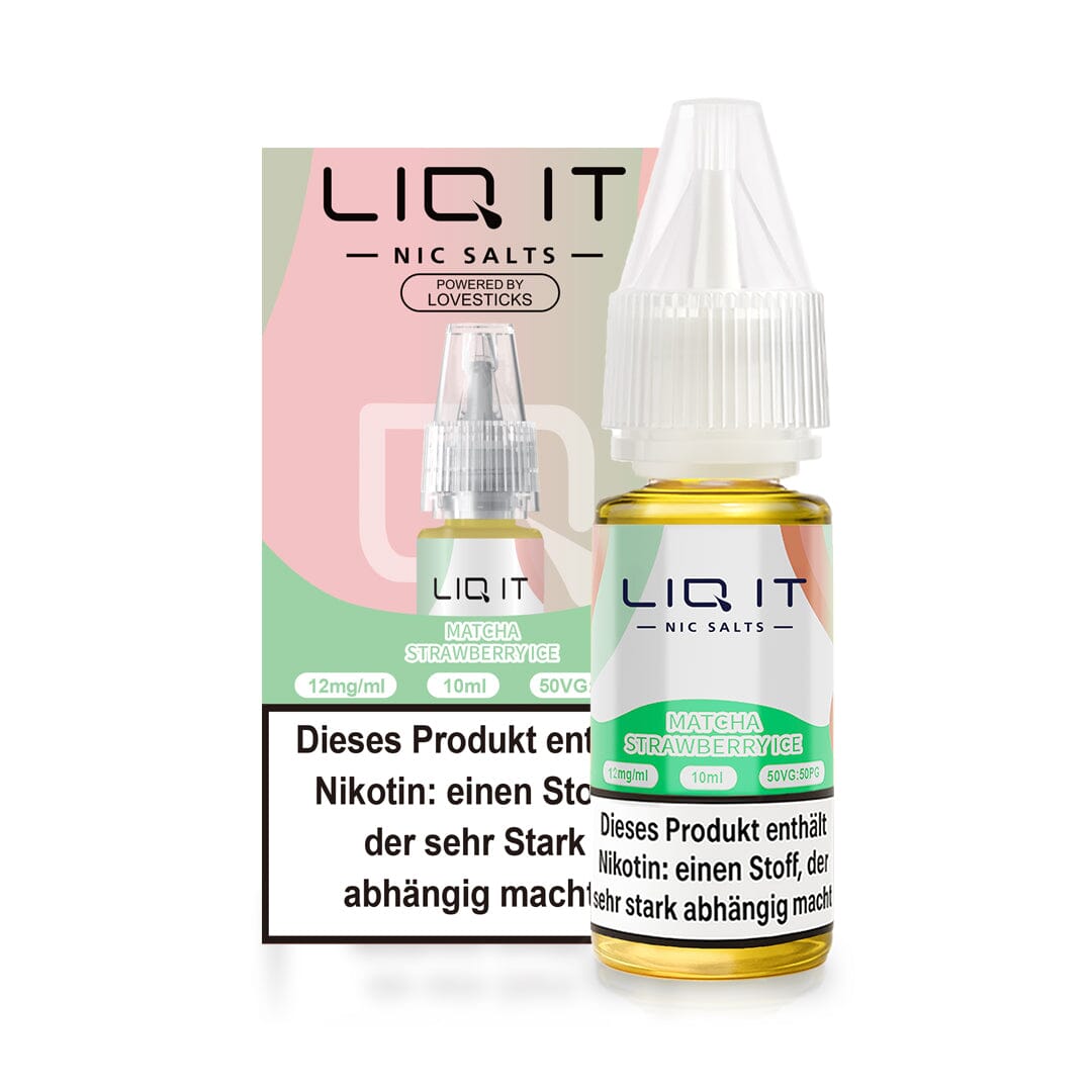 LIQ IT Matcha Strawberry Ice Liquid 12 mg, 10-ml-Flasche mit Faltschachtel