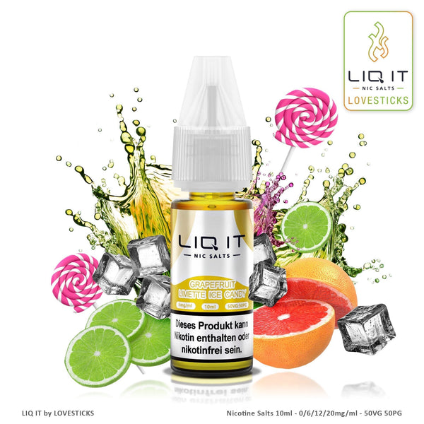 LIQIT Grapefruit Limette Ice Candy Liquid, 10-ml-Flasche
