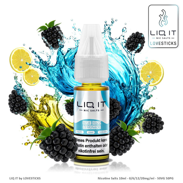LIQIT Blue Razz Lemonade Liquid, 10-ml-Flasche