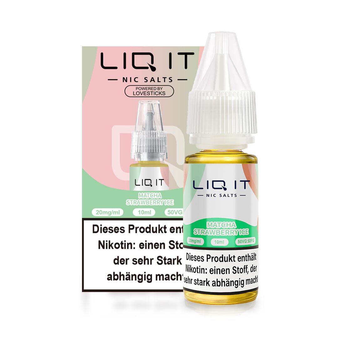 LIQ IT Matcha Strawberry Ice Liquid 20 mg, 10-ml-Flasche mit Faltschachtel