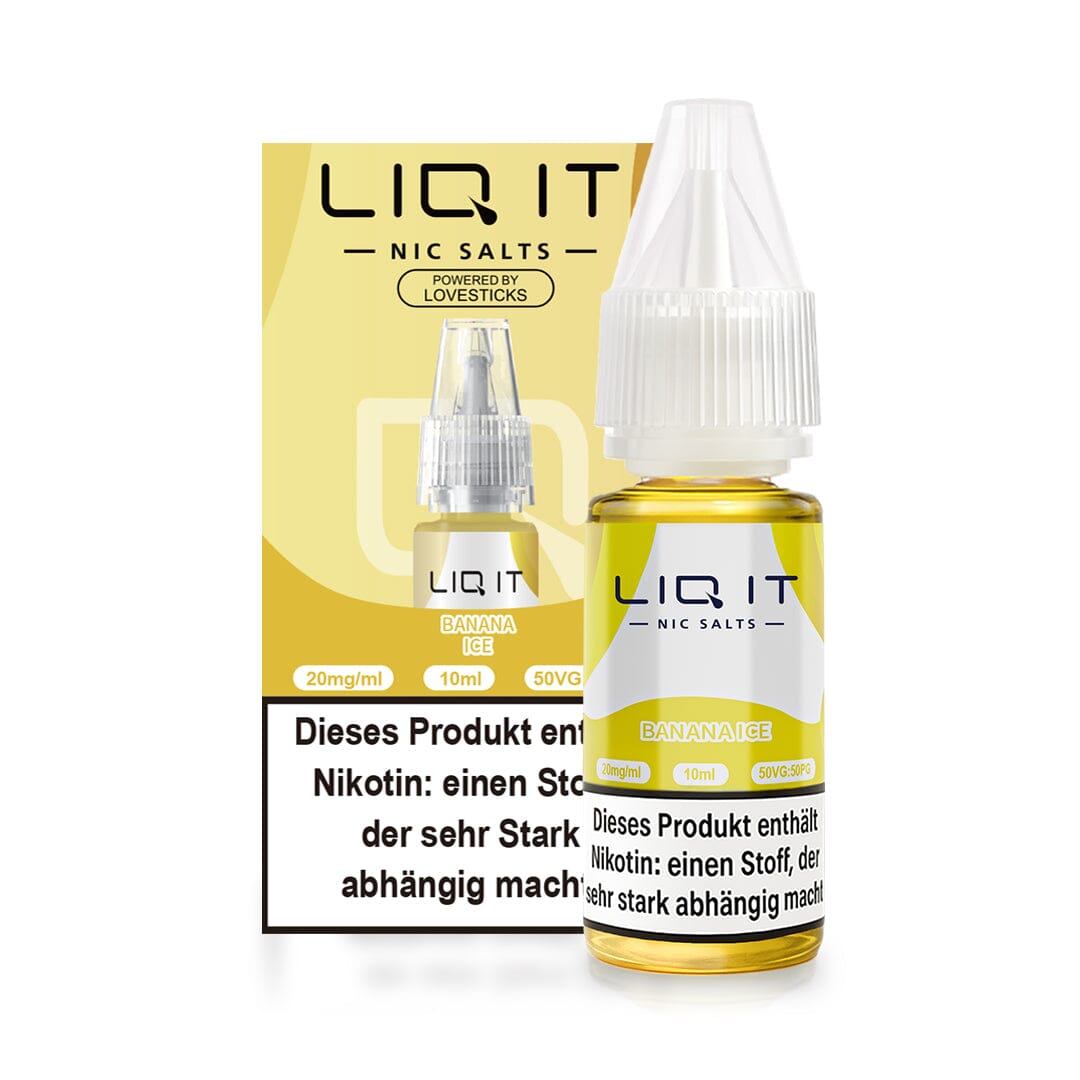 LIQ IT Banana Ice Liquid 20 mg, 10-ml-Flasche mit Faltschachtel