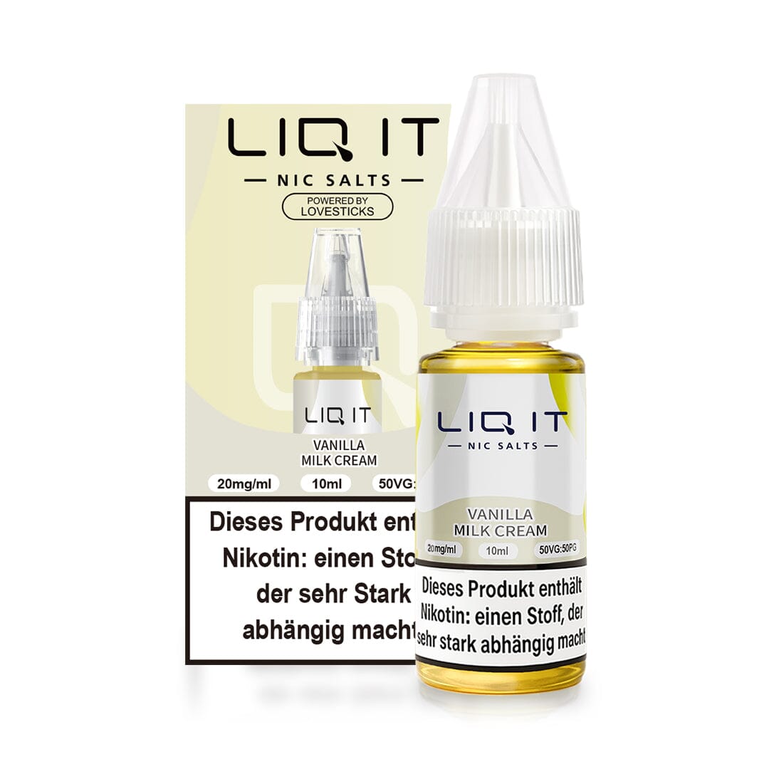 LIQ IT Vanilla Milk Cream Liquid 20 mg, 10-ml-Flasche mit Faltschachtel