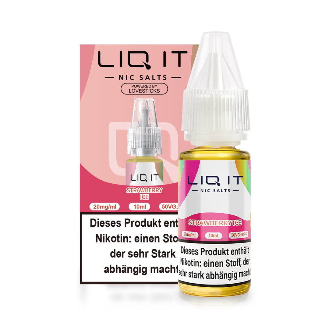 LIQ IT Strawberry Ice Liquid 20 mg, 10-ml-Flasche, mit Faltschachtel