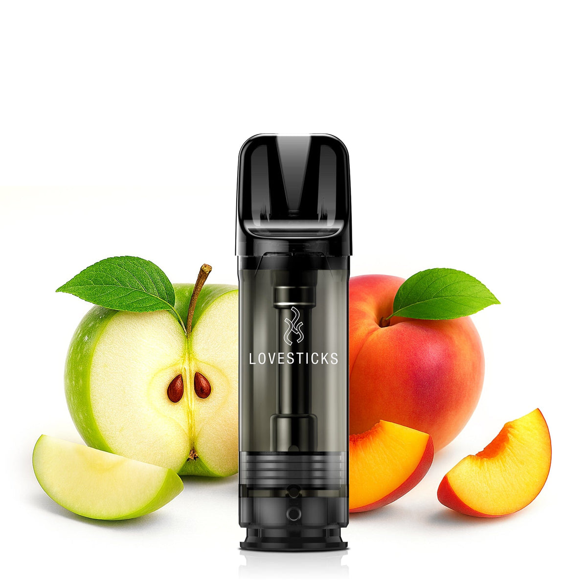 LUVA&CO Prefilled Pod Apple Peach, Pod einzeln mit Apfel und Pfirsich
