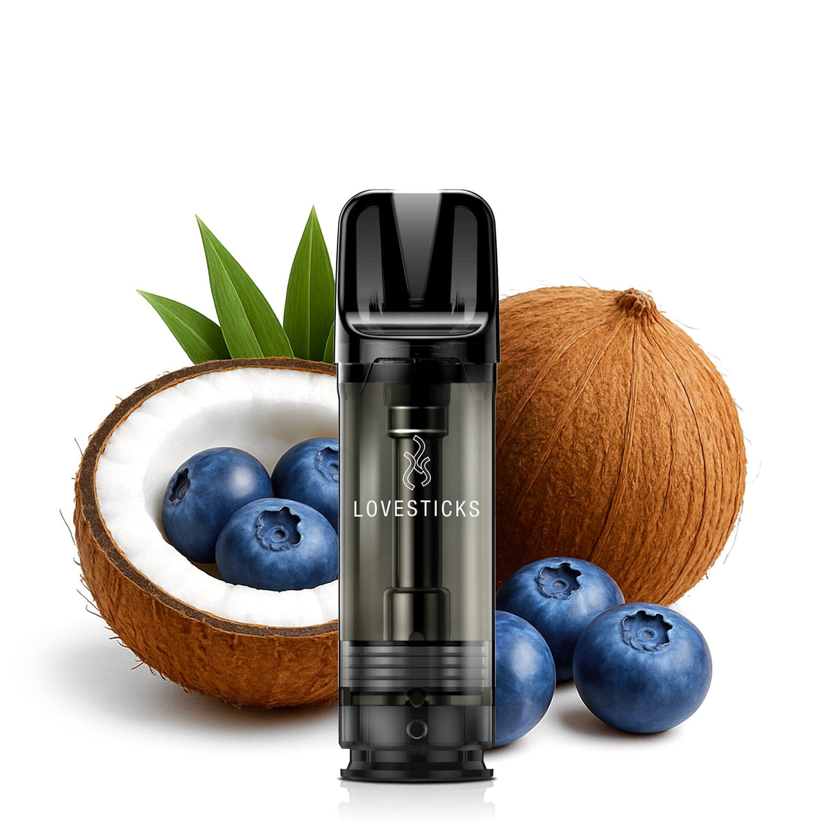 LUVA&CO Prefilled Pod Blueberry Coconut, Pod einzeln mit Kokosnuss und Heidelbeeren