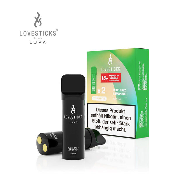 LUVA Pod Blue Razz Lemonade, 2 Pods à 2 ml mit Verpackung