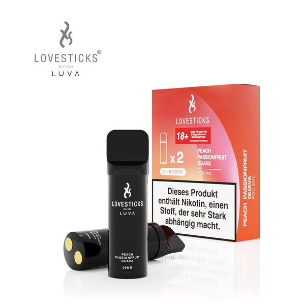 LUVA Pod Peach Passionfruit Guava, 2 Pods à 2 ml mit Verpackung