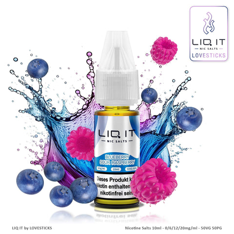LIQIT Blueberry Sour Raspberry Liquid, 10-ml-Flasche