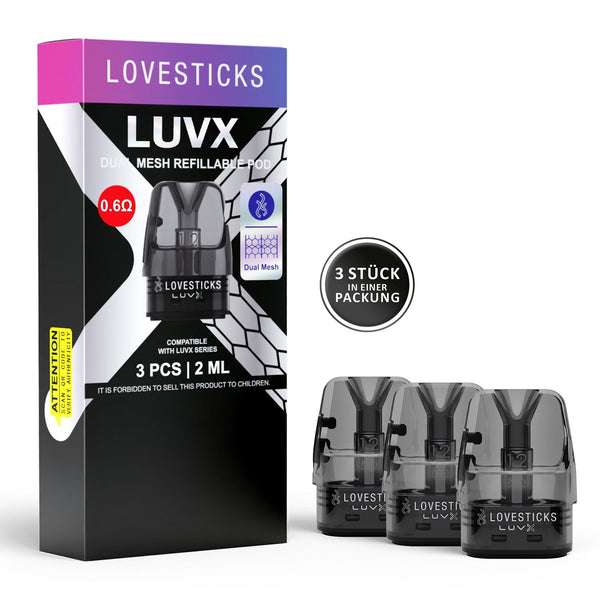LUVX Pod 0,6 Ohm, 3 Pods à 2 ml mit Verpackung