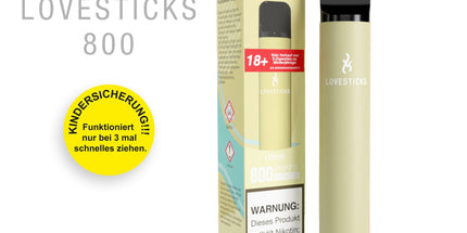 LOVESTICKS 800 – LEMON E-Zigarette (8125160816935)