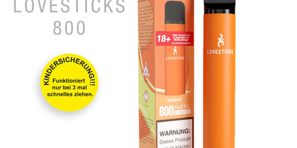 LOVESTICKS 800 – ORANGE E-Zigarette (8125160587559)