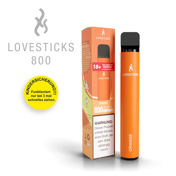 LOVESTICKS 800 Orange, Einweg