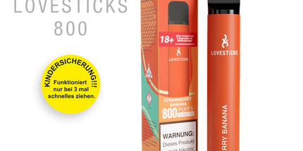 LOVESTICKS 800 – STRAWBERRY BANANA E-Zigarette (8125160128807)