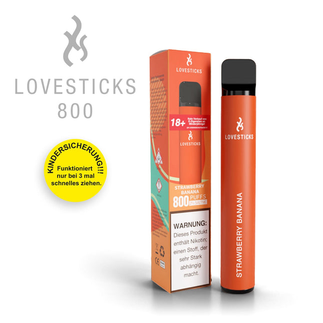 LOVESTICKS 800 – STRAWBERRY BANANA E-Zigarette (8125160128807)