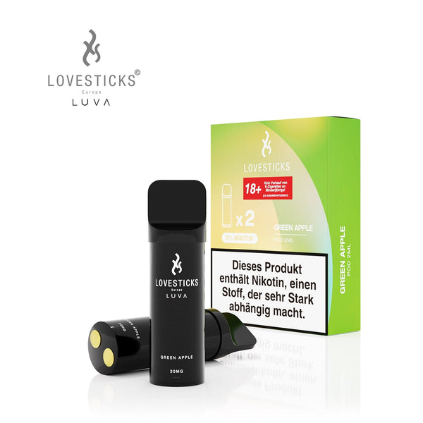 LUVA Pod Green Apple, 2 Pods à 2 ml mit Verpackung