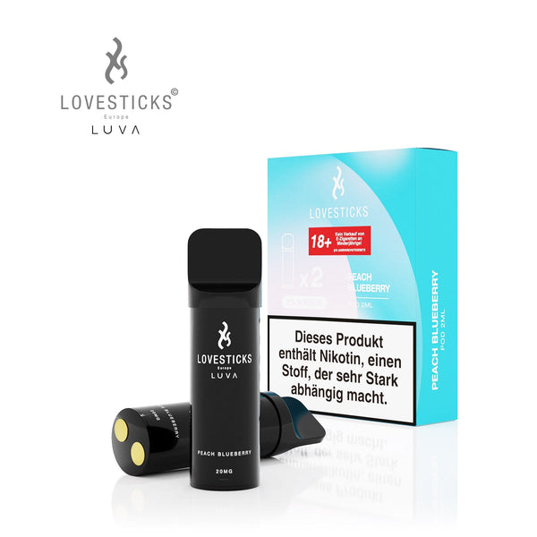 LUVA Pod Peach Blueberry, 2 Pods à 2 ml mit Verpackung