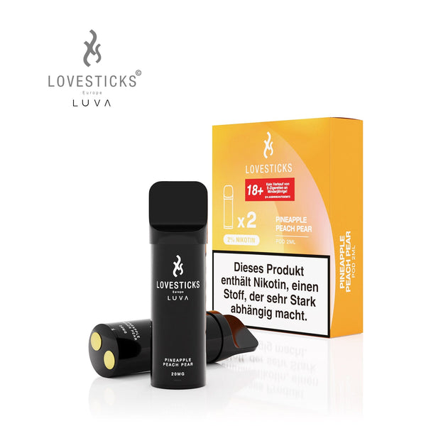 LUVA Pod Pineapple Peach Pear, 2 Pods à 2 ml mit Verpackung