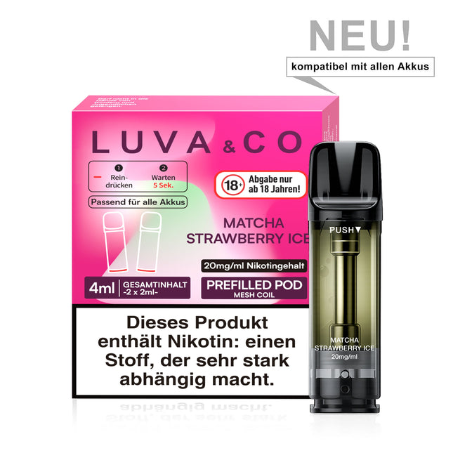Luva & Co Prefilled Pod Matcha Strawberry Ice