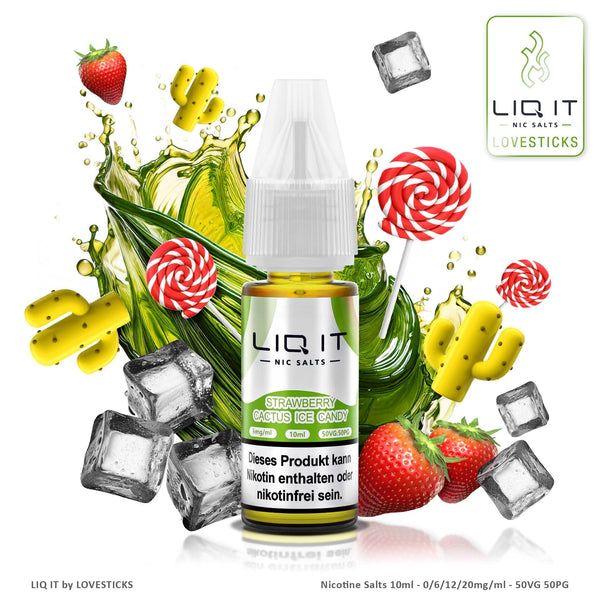 LIQIT Strawberry Cactus Ice Candy Liquid, 10-ml-Flasche