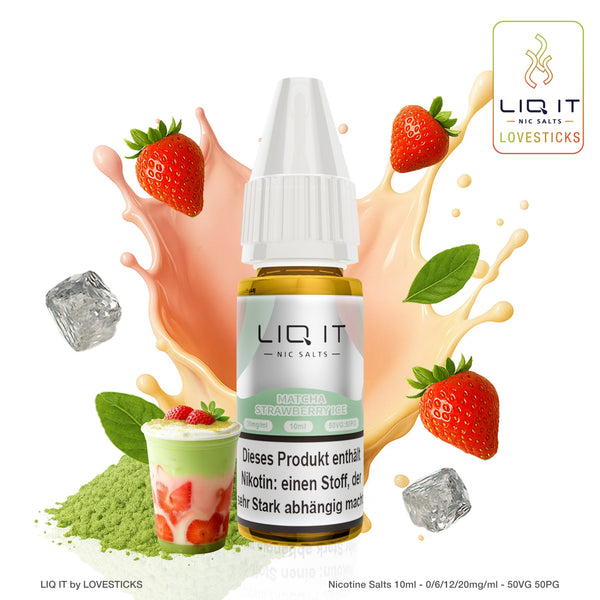 LIQIT Matcha Strawberry Ice Liquid, 10-ml-Flasche