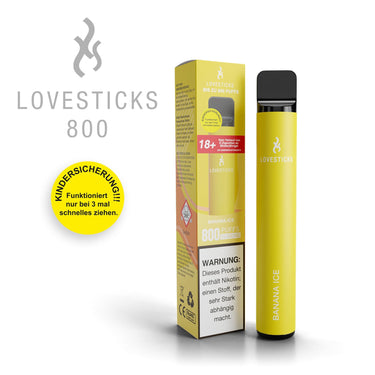 LOVESTICKS 800 – BANANA ICE E-Zigarette (8125159702823)