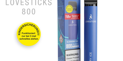 LOVESTICKS 800 BLUEBERRY ICE E-Zigarette LOVESTICKS 800 BLUEBERRY ICE E-Zigarette