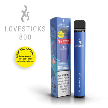 LOVESTICKS 800 – BLUEBERRY ICE E-Zigarette (8125160259879)