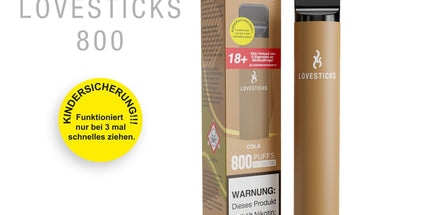 LOVESTICKS 800 – COLA E-Zigarette (8125160915239)