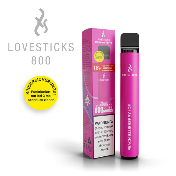LOVESTICKS 800 Peach Blueberry Ice